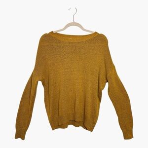 Emory Park Mustard Yellow Sweater Cozy Casual Slouchy Small